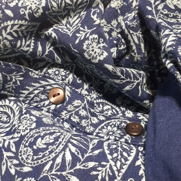 Style & Co 100% Cotton Printed Henley Top - Picture 11 of 11